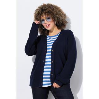 Ulla Popken Cardigan Maglia Bottoni Scollo V Maniche Lunghe  