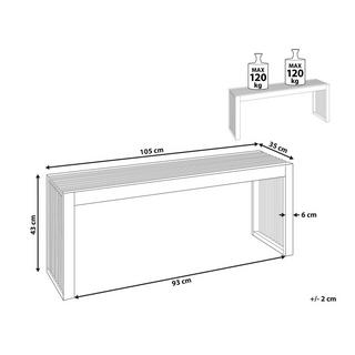 Beliani Panchina da giardino en Legno d'acacia Rustico BELLANO  