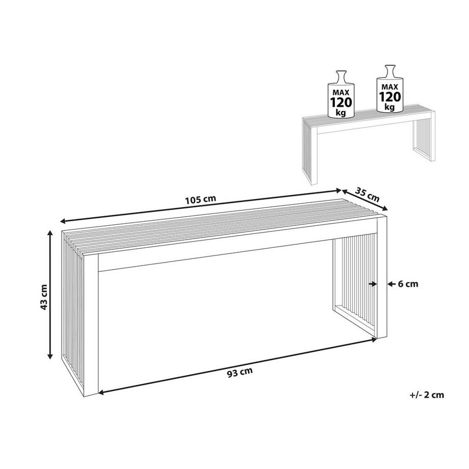 Beliani Gartenbank aus Akazienholz Rustikal BELLANO  