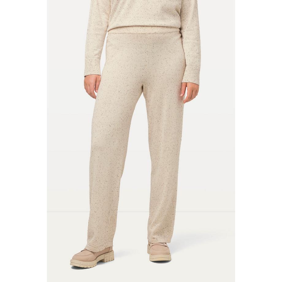 Ulla Popken Rose Strickhose weites Bein Elastikbund  