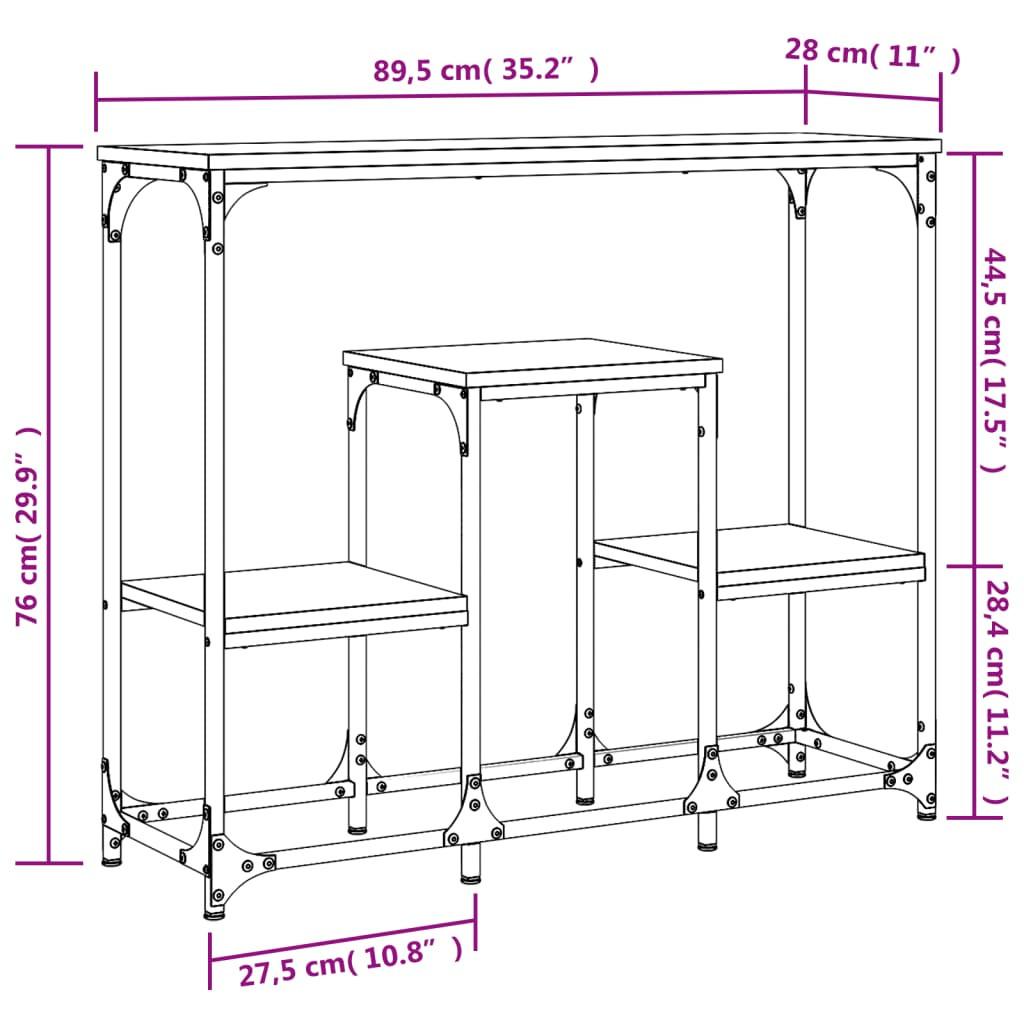 VidaXL Table console bois d'ingénierie  