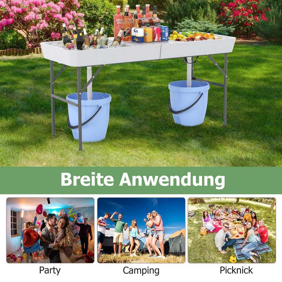 Northix  Table réfrigérée pliante avec évier 