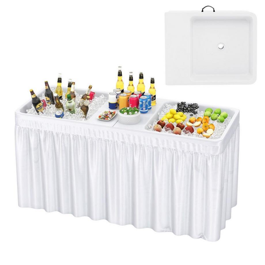 Northix  Table réfrigérée pliante avec évier 