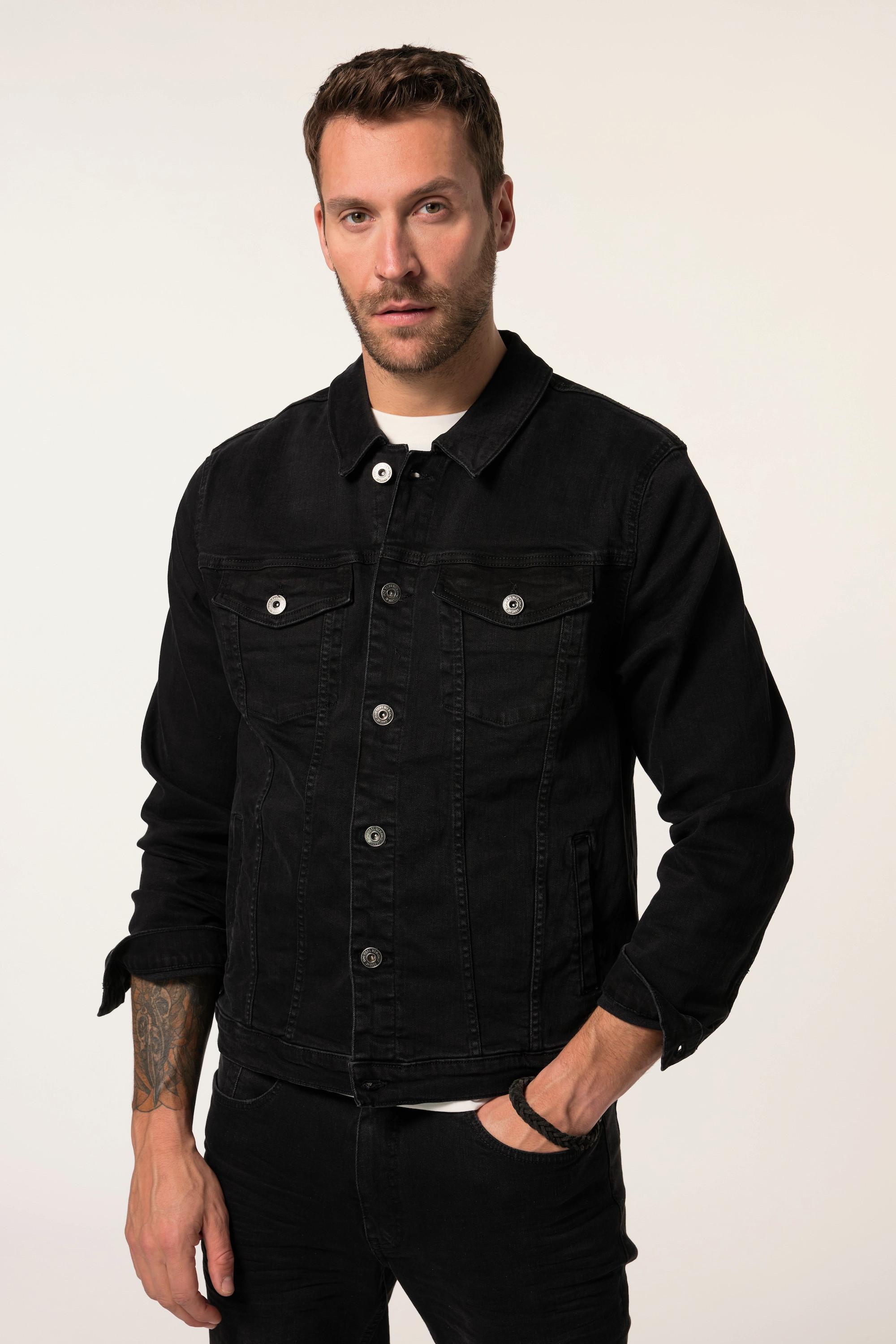 JP1880 Jeansjacke 4 Taschen Knopfleiste  