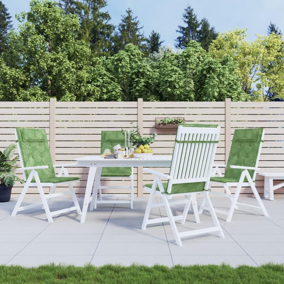 VidaXL Coussin de chaise à dossier haut tissu  