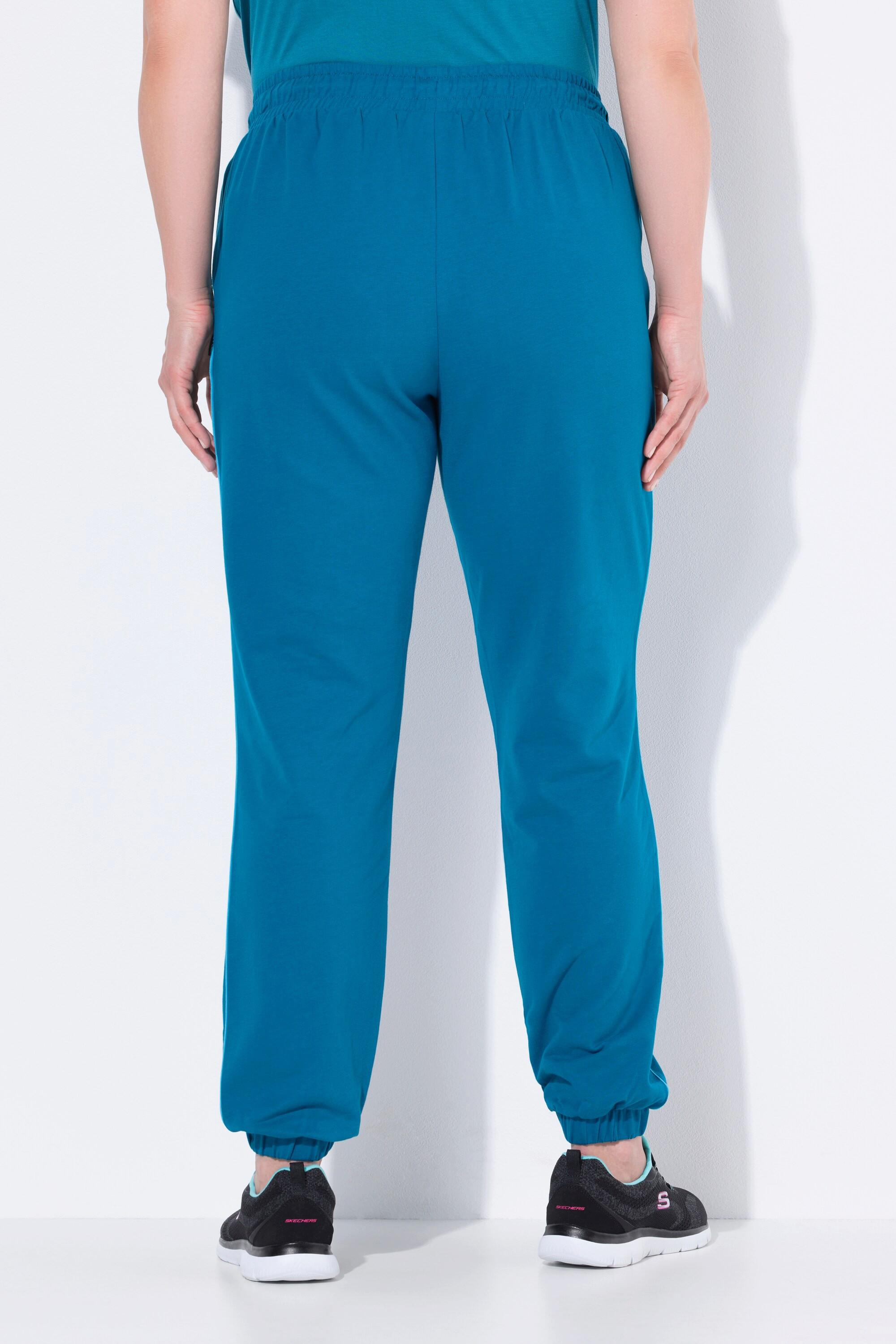 Ulla Popken Pantaloni sportivi Pistagna laterale Vita elastica  