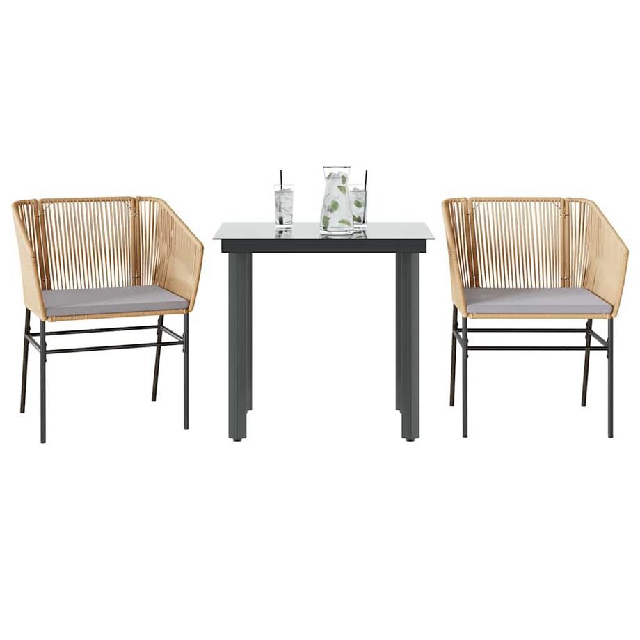 VidaXL Garten essgruppe rattan  
