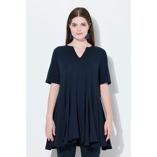 Ulla Popken A-Linie T-Shirt Tunika-Ausschnitt Halbarm  