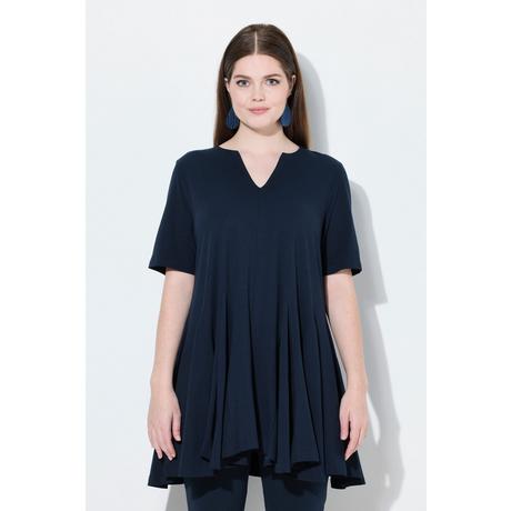 Ulla Popken A-Linie T-Shirt Tunika-Ausschnitt Halbarm  