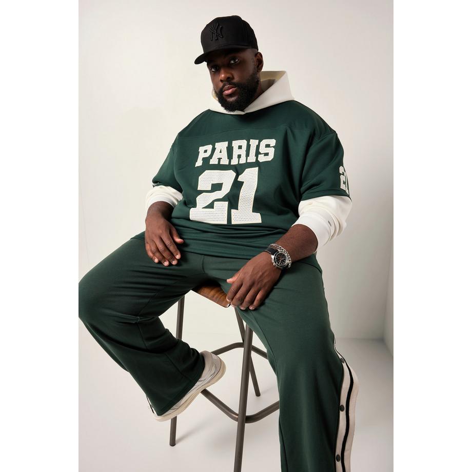 Sthuge T-Shirt Oversize Mesh Stampa Football Maniche Corte  