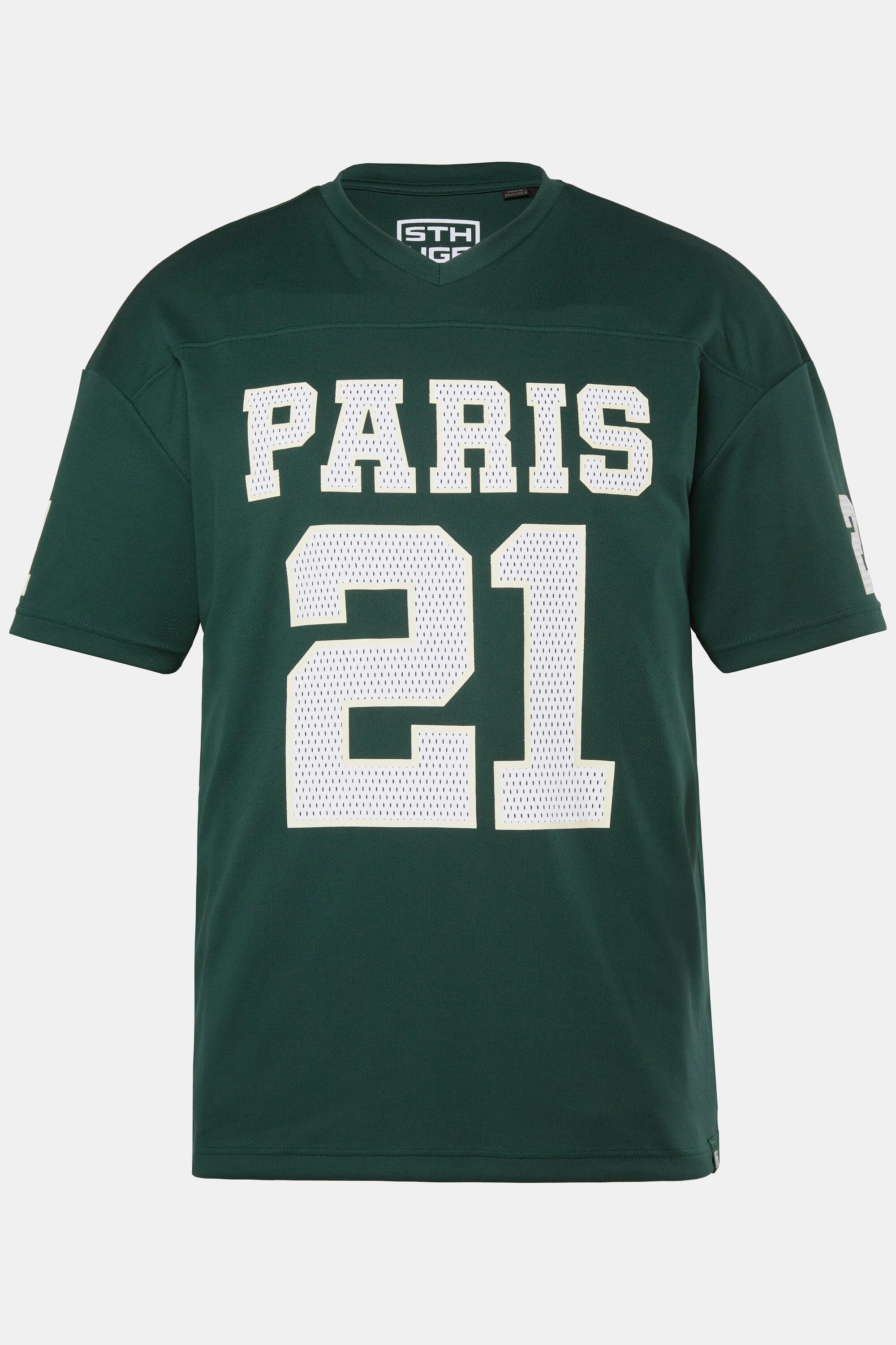 Sthuge Oversized Mesh Football Print Halbarm T-Shirt  