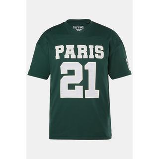 Sthuge Oversized Mesh Football Print Halbarm T-Shirt  