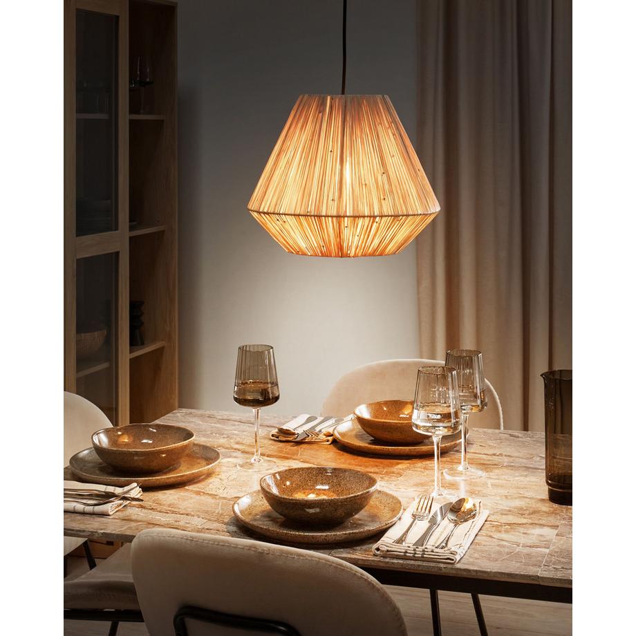 Beliani Lampe suspension en Paille  DAMIT  