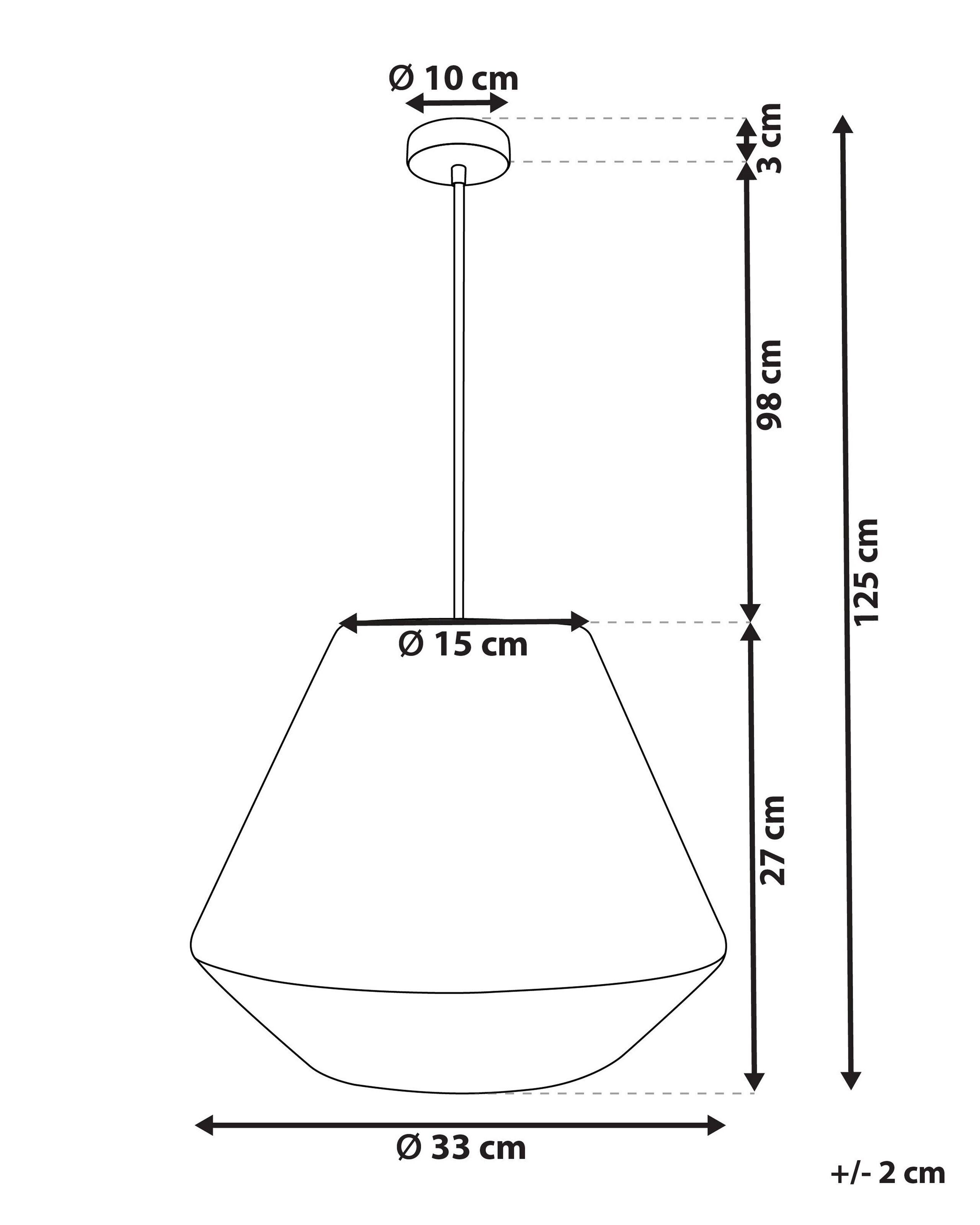 Beliani Lampe suspension en Paille Boho DAMIT  