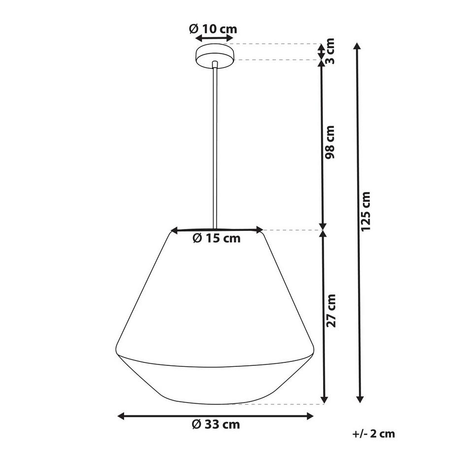Beliani Lampe suspension en Paille  DAMIT  