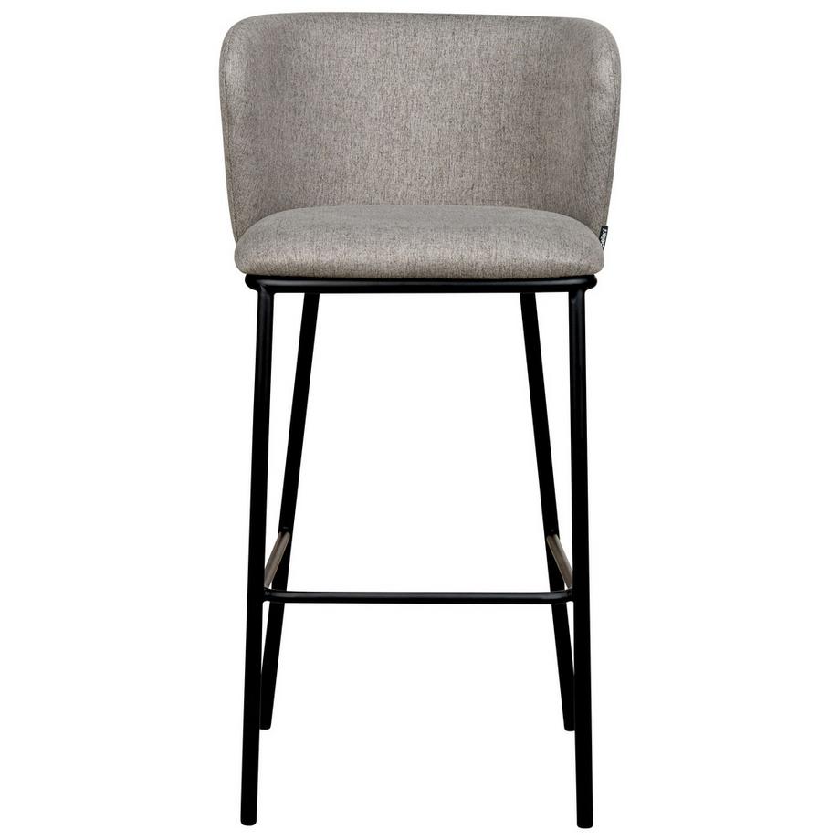 Beliani Set mit 2 Barstühlen aus Stoff Modern MINA  