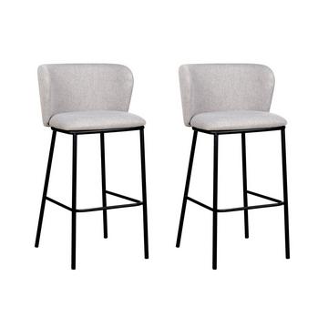 Lot de 2 chaises de bar en Polyester Moderne MINA