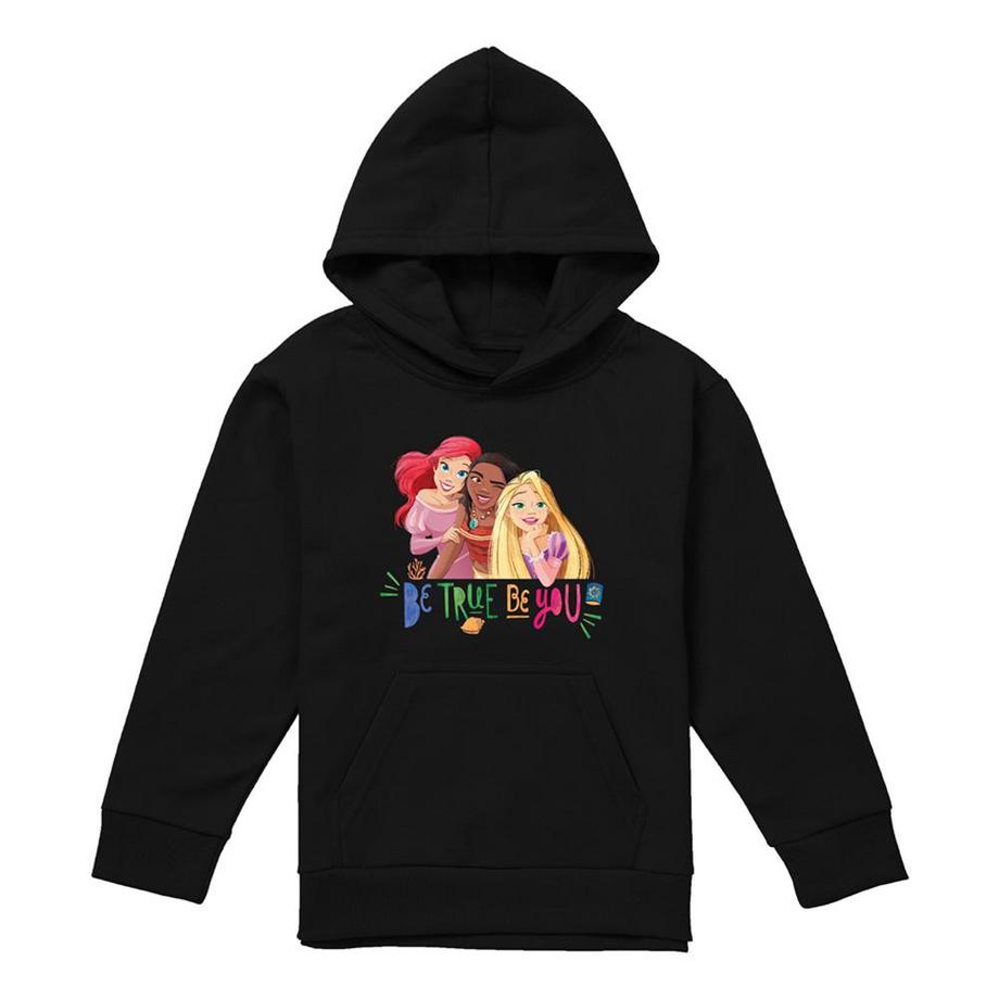 Sweat À Capuche Motif Ariel, Vaiana Et Raiponce Be True, Be You
