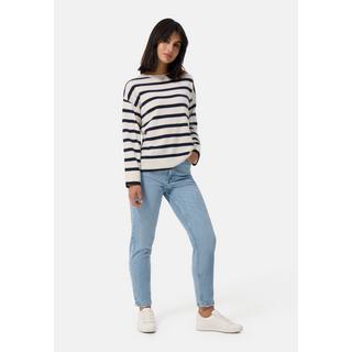 CASH-MERE.CH Pullover in cashmere girocollo a righe  