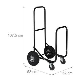 Northio Carretto di legno con ruote  