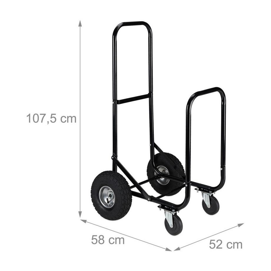 Northio Chariot en bois avec roues  