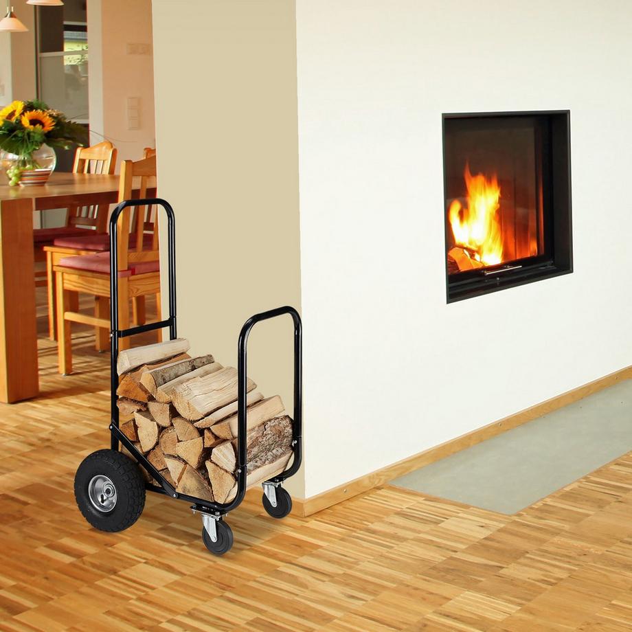 Northio Chariot en bois avec roues  