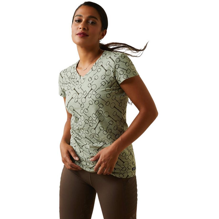 Ariat T-Shirt Maniche Corte Stampa Snaffle  