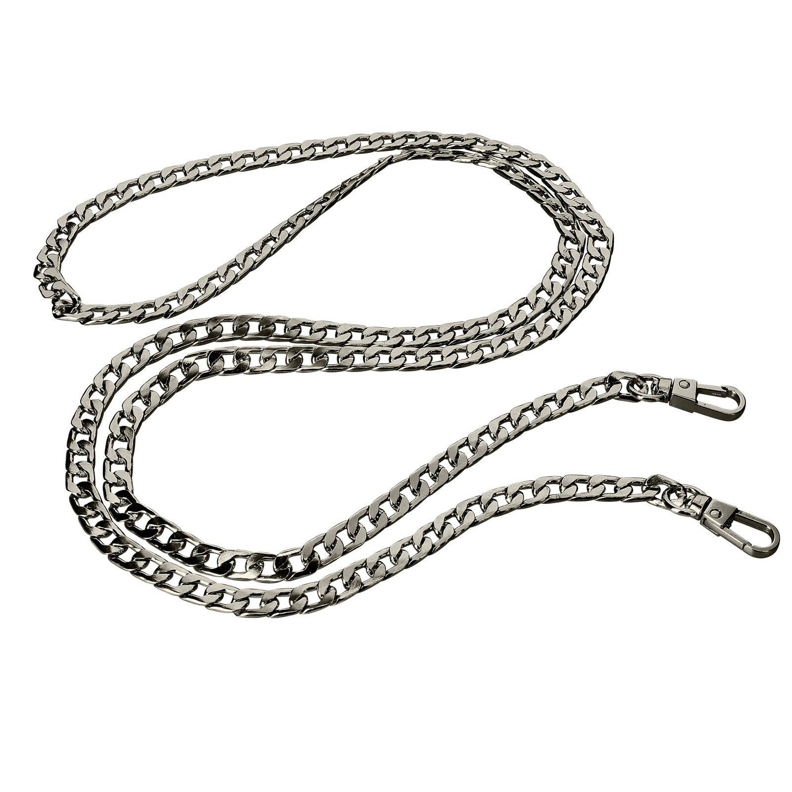 RWQIAN Slip Chain Halskette Damen - Verstellbare Kubanische Kette Mit Herz, O-Ring & Schloss