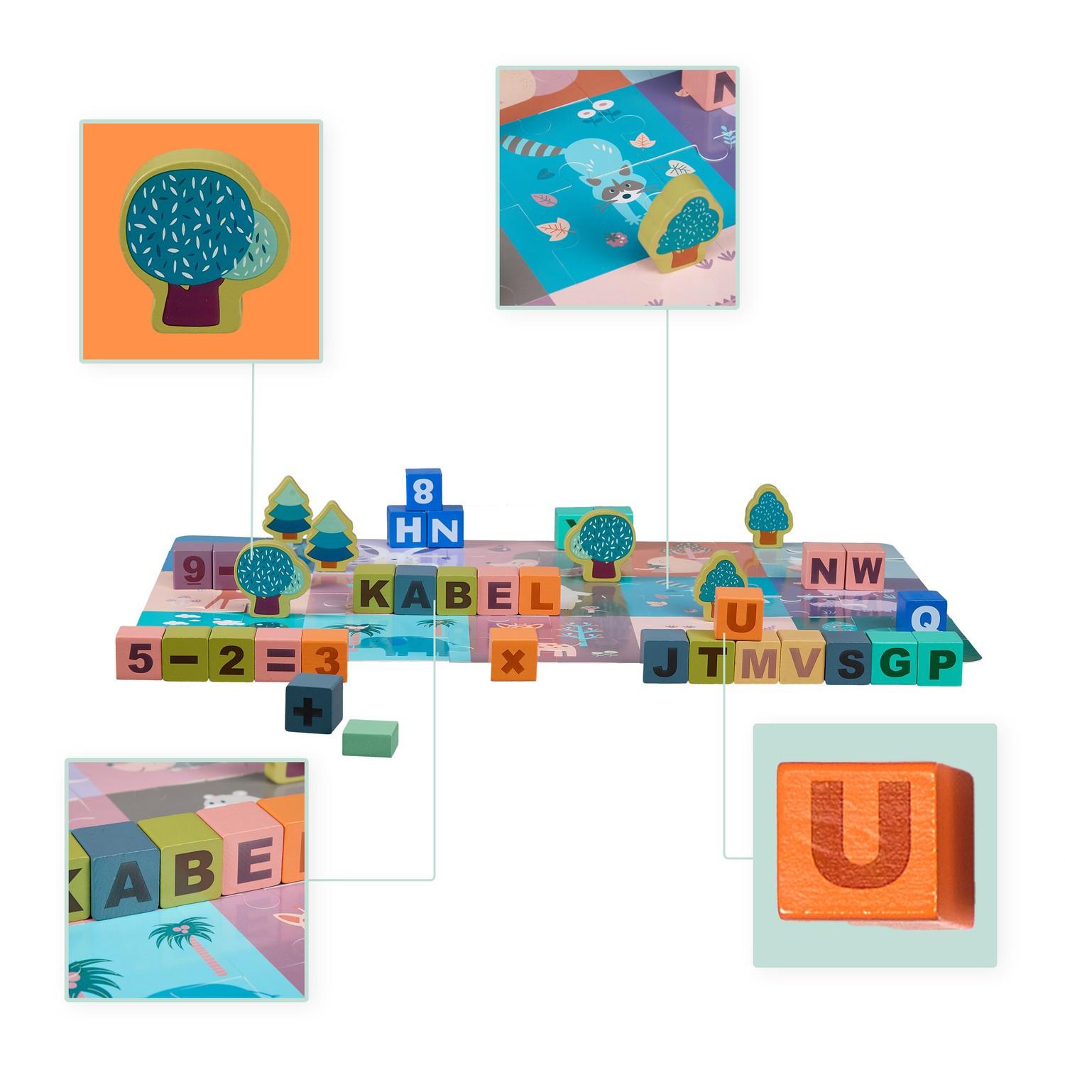 Northix  Holzbaustein-Set City 