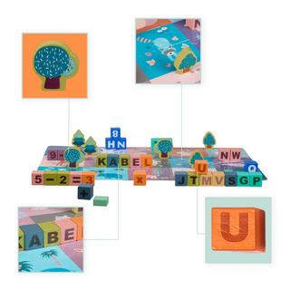 Northix  Holzbaustein-Set City 