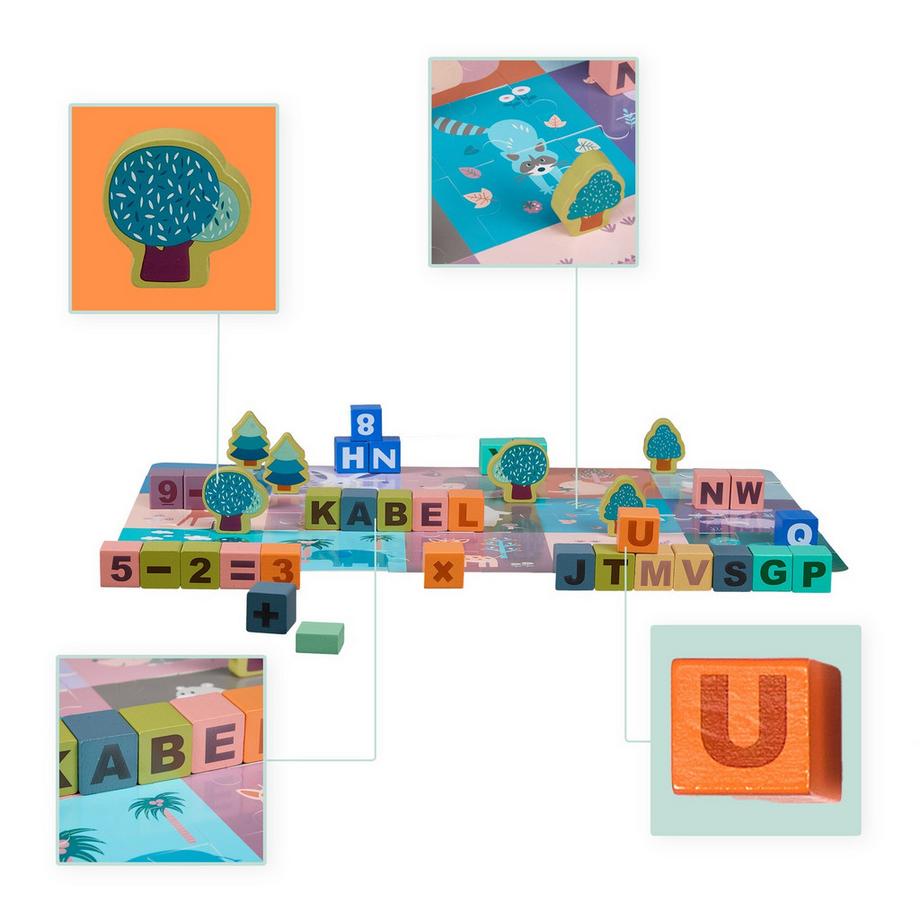 Northix  Set di blocchi di legno per costruzioni City 