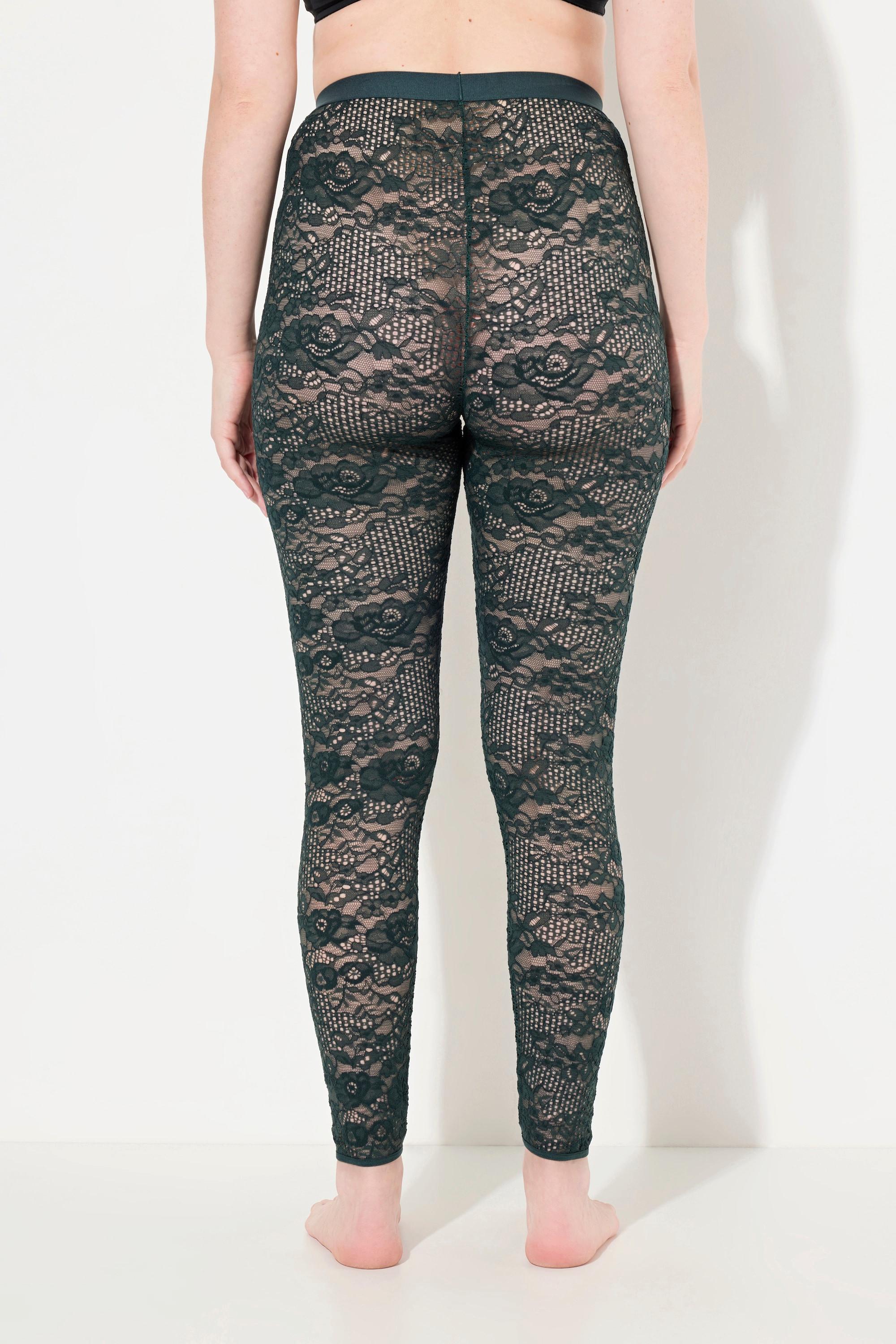 Ulla Popken  Leggings di calza in pizzo 