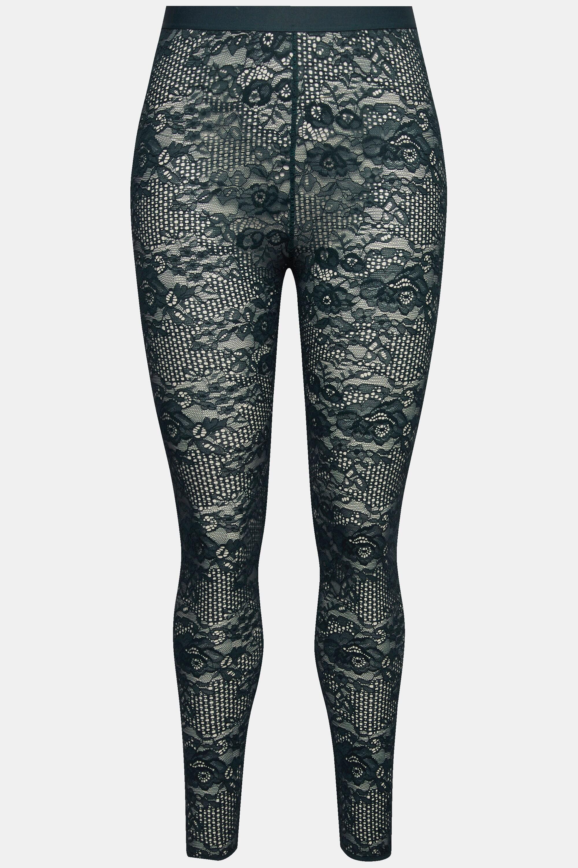 Ulla Popken  Leggings di calza in pizzo 