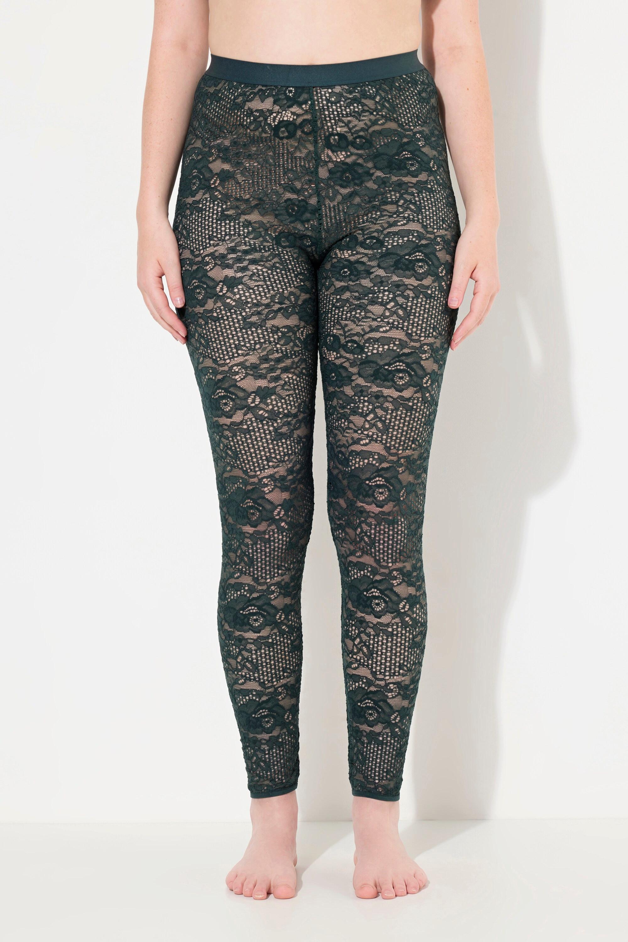 Ulla Popken  Leggings di calza in pizzo 