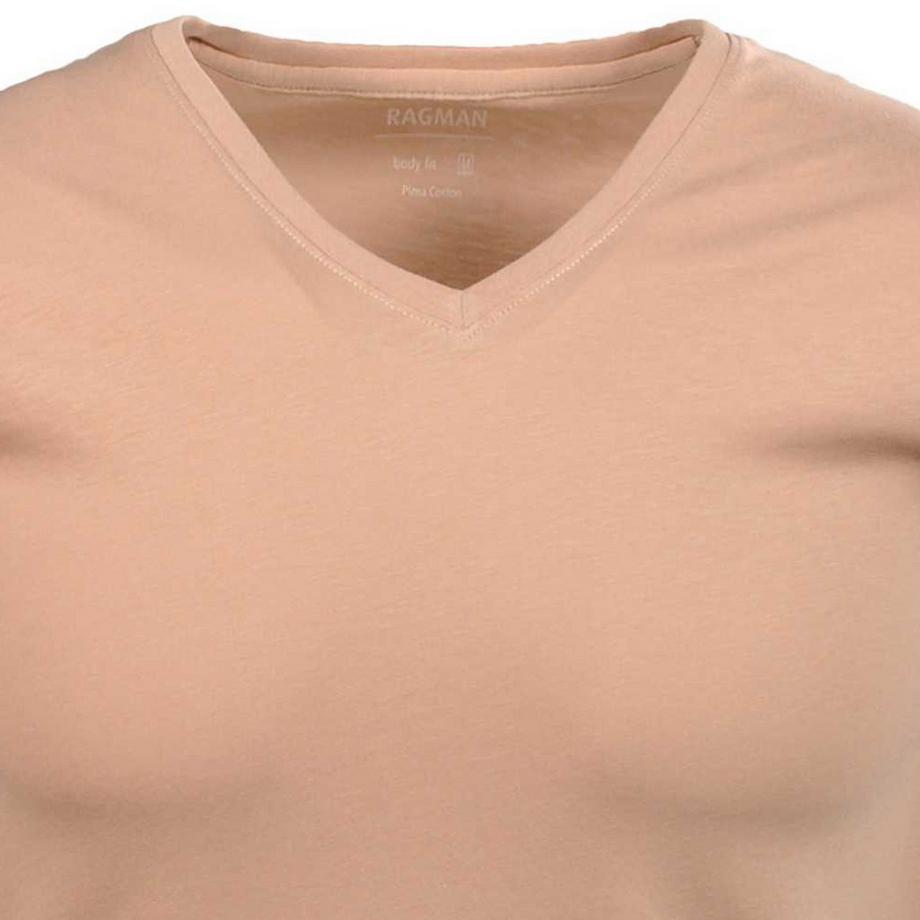 Ragman Maillot de Corps Ajusté Sans Manches Col V Lot de 2  