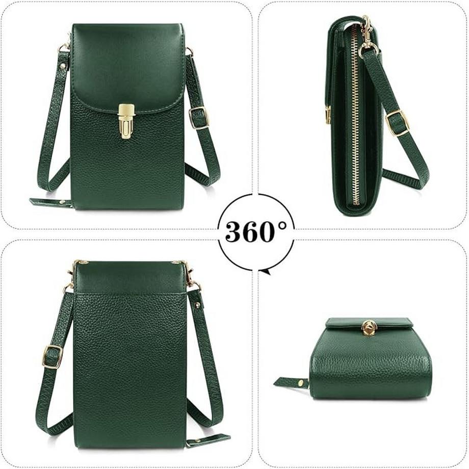 Only-bags.store Umhängetasche für Handy mit 8 Kartenfächer  