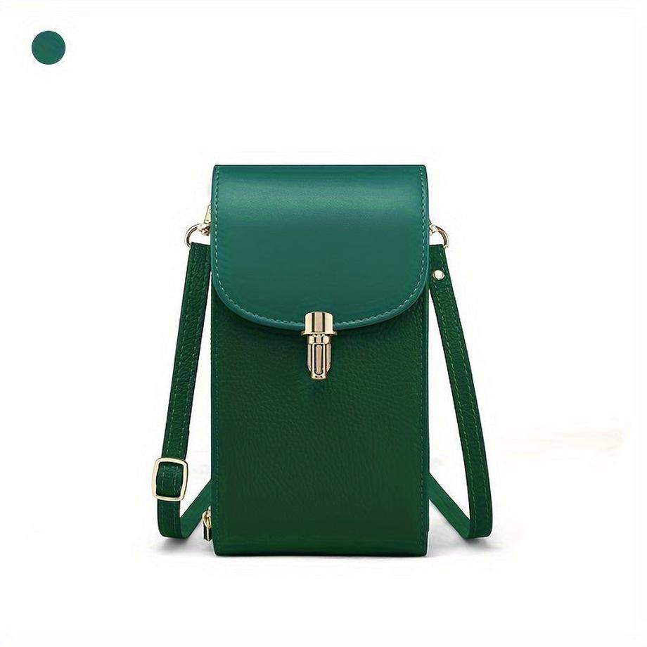 Handytasche aus echtem Leder, Umhängetasche, Umhängetasche, 8 Kartenfächer