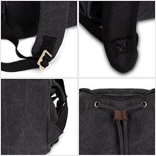 Only-bags.store Sac à dos en toile avec sangles en similicuir  