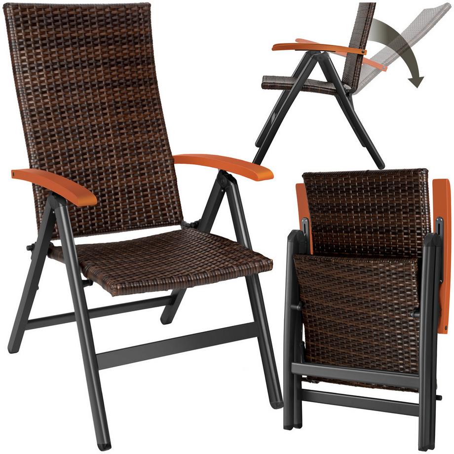 Chaise en rotin CANBERRA avec structure en aluminium