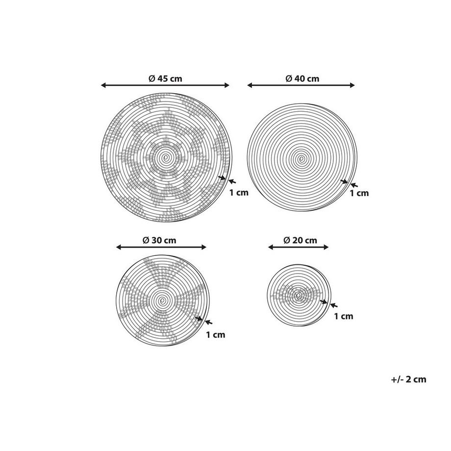 Beliani Wanddeko-Set aus Seegras Boho LAOCAI  