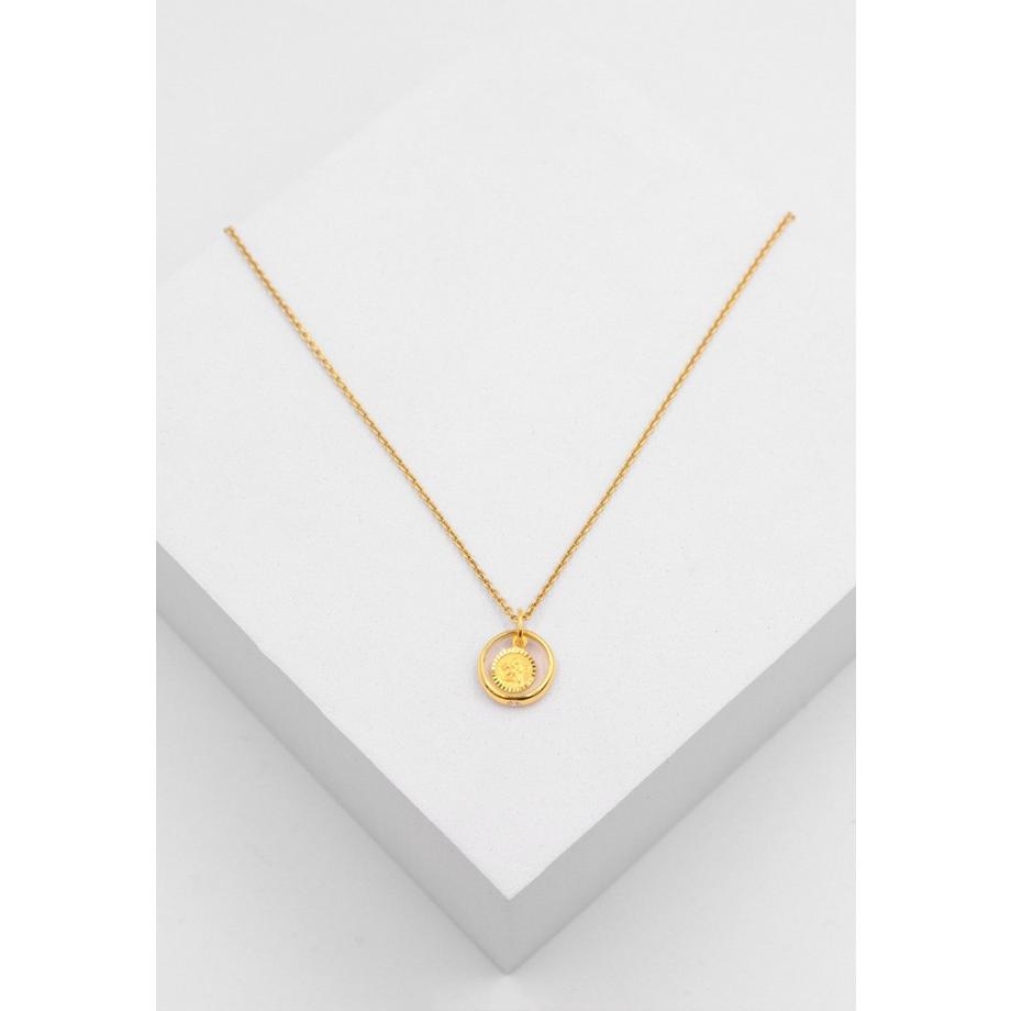 MUAU Schmuck  Pendentif Bague de baptàme or jaune 750 brillant 0,03ct. 