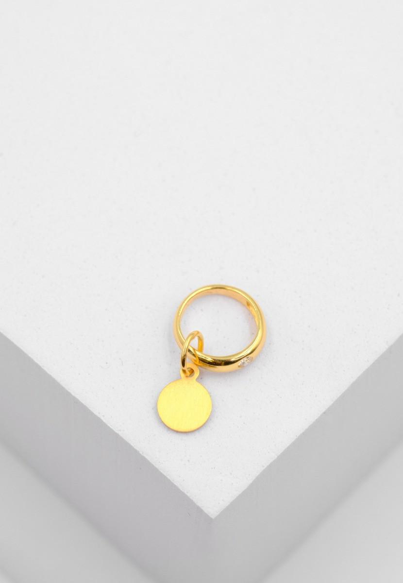 MUAU Schmuck  Anhänger Taufring Gelbgold 750 Brillant 0.03ct. 