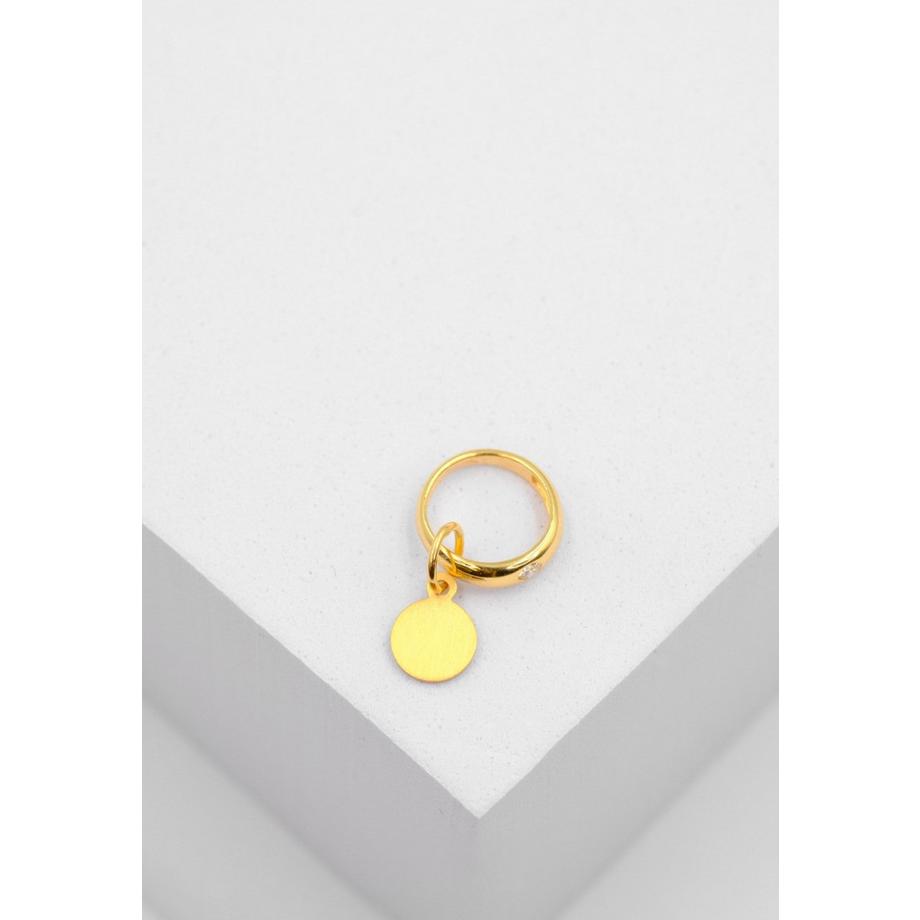 MUAU Schmuck  Pendentif Bague de baptàme or jaune 750 brillant 0,03ct. 