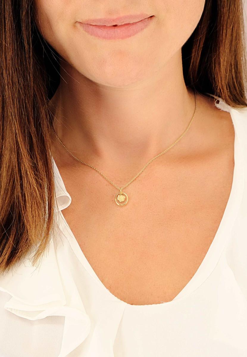 MUAU Schmuck  Anhänger Taufring Gelbgold 750 Brillant 0.03ct. 