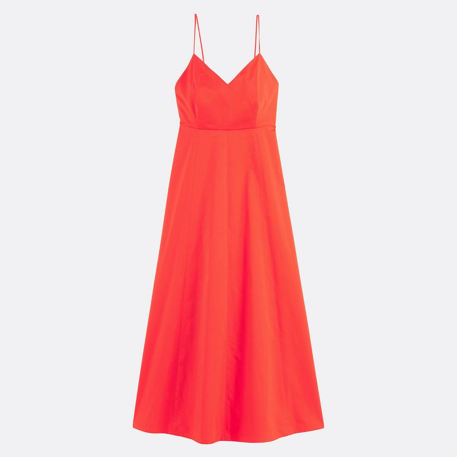 La Redoute Collections Langes V-Ausschnitt Kleid mit dünnen Trägern  
