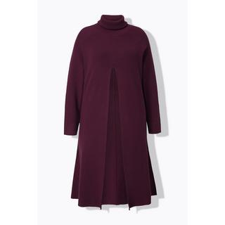 Ulla Popken Long A-Linie Stehkragen Langarm Pullover  