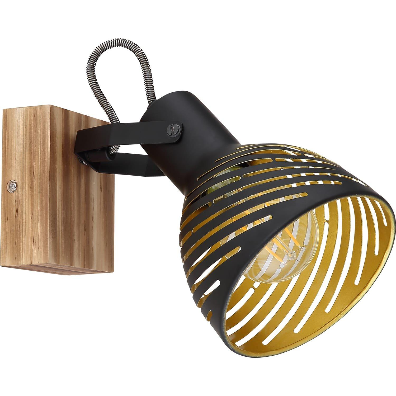 mutoni Faretto Lenna legno testa di moro 1xE27  