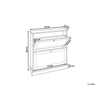 Beliani Schuhschrank aus Faserplatte Klassisch CHELAN  