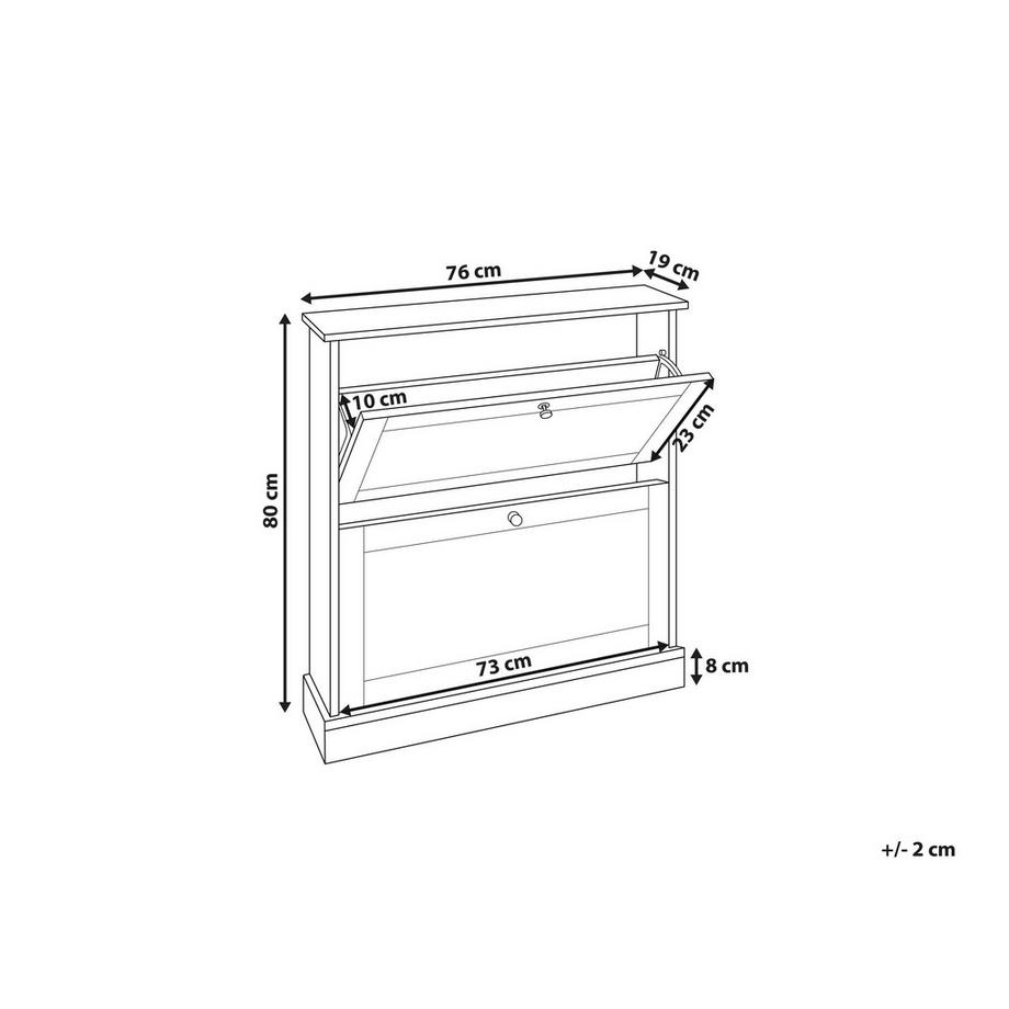 Beliani Scarpiera en Pannello di fibre (LDF) Classico CHELAN  
