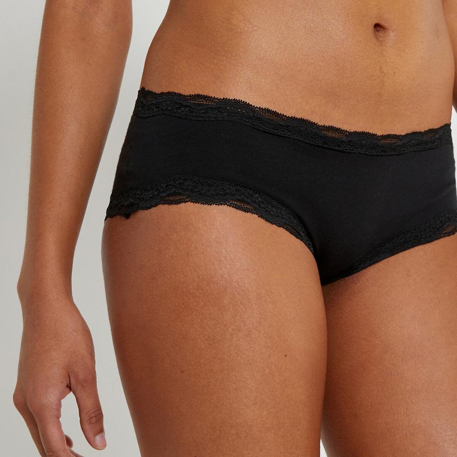 La Redoute Collections Lot de 3 Shortys Coton Dentelle  